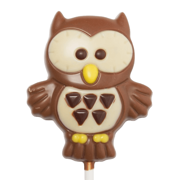 Milk chocolate owl lollipop 20g