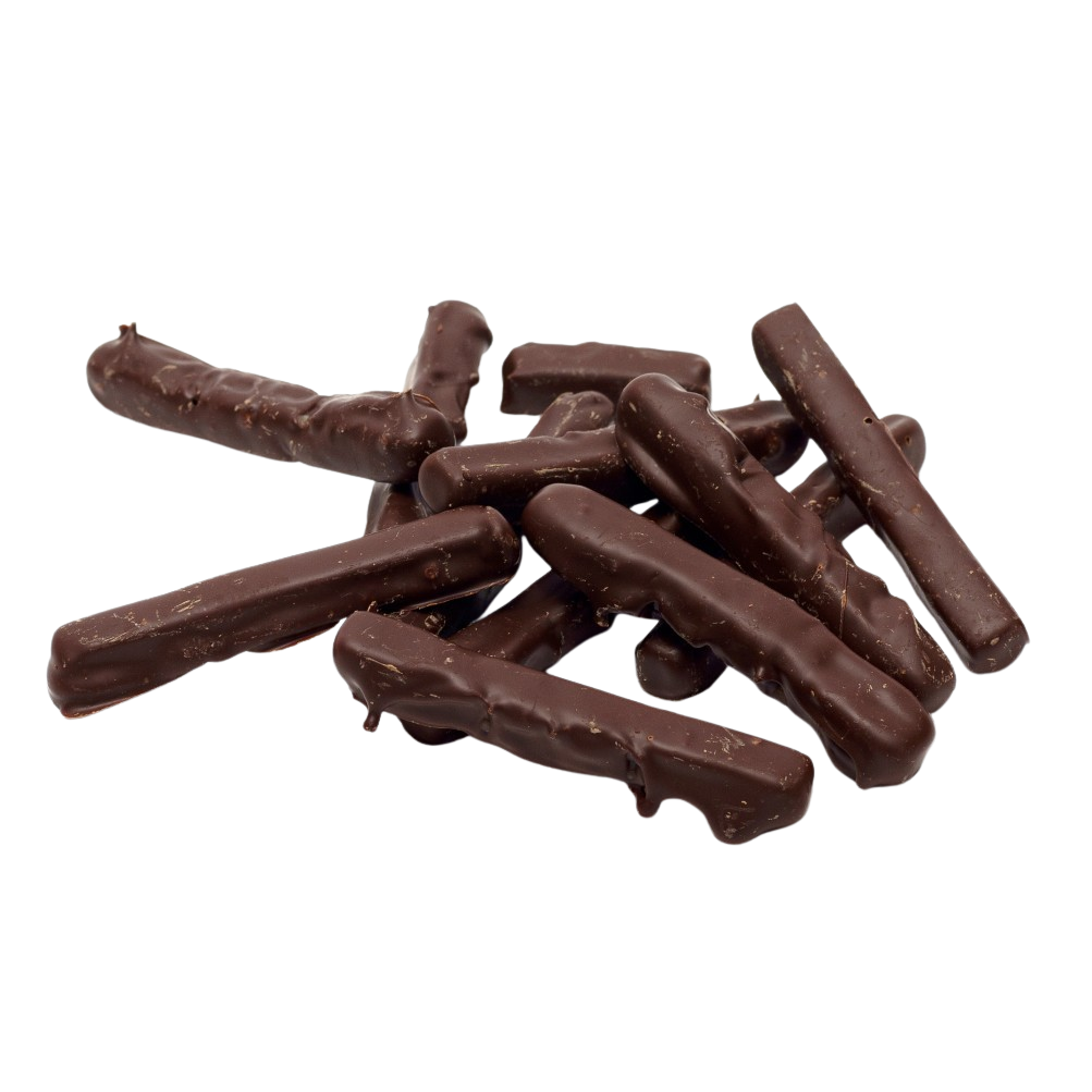 Candied orange peels dipped in chocolate