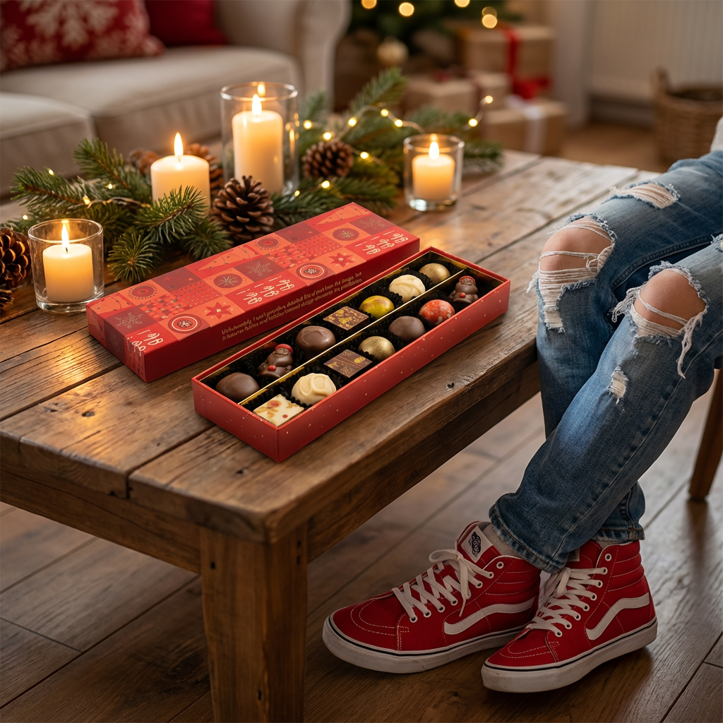 Christmas 14 pralines and truffles box ho-ho-ho 225g