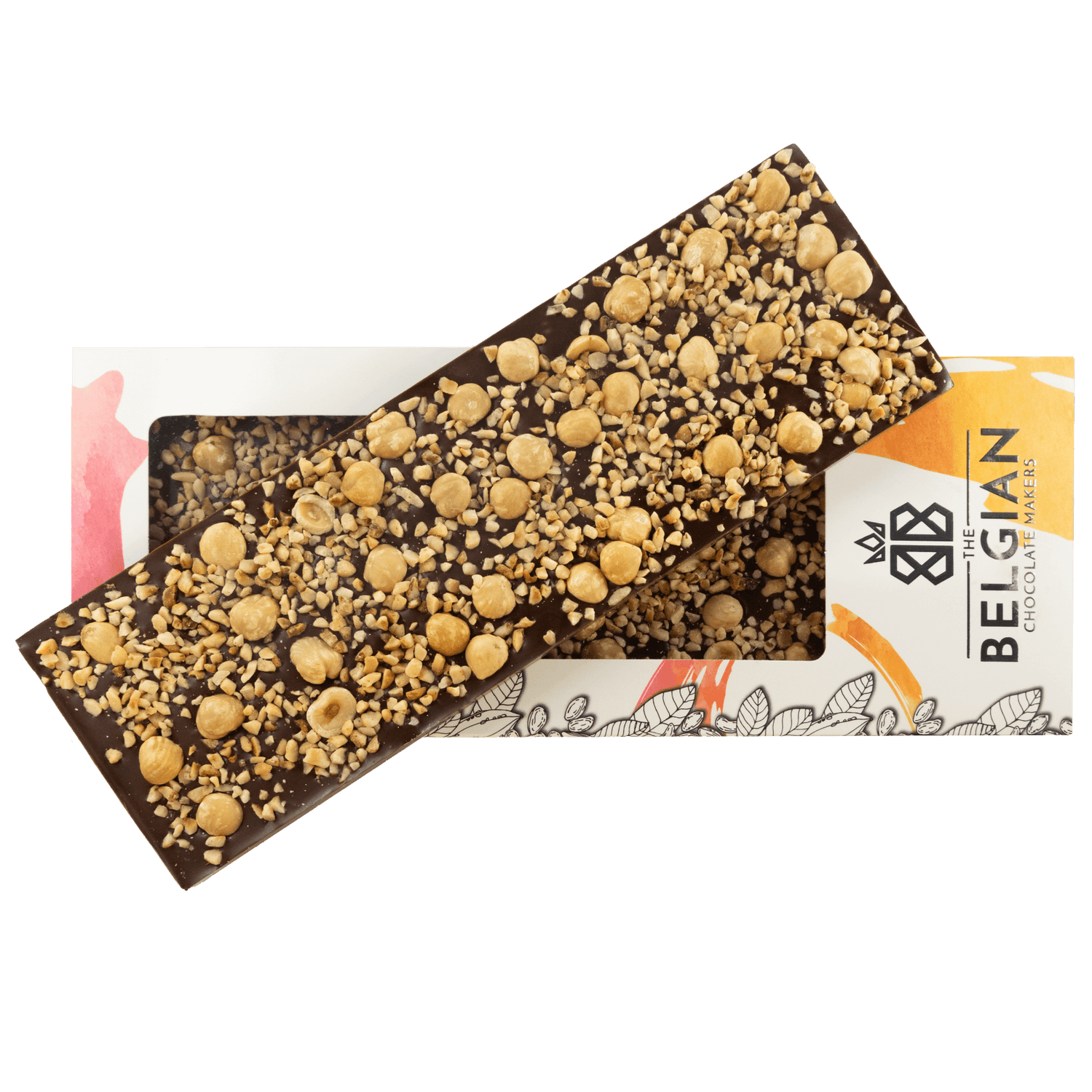 Fantasy dark chocolate bar 375 grs with Piedmont hazelnut chunks