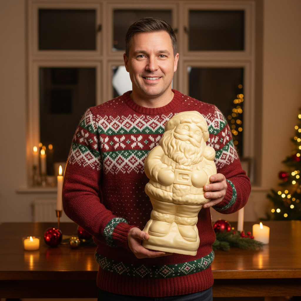 White chocolate Santa Claus 3 Kgs