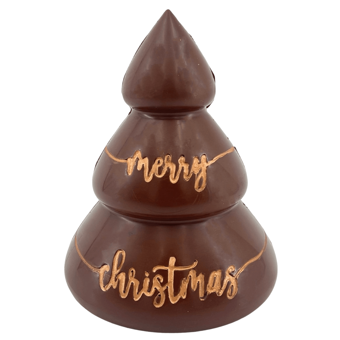 Milk chocolate Merry Christmas tree 280g