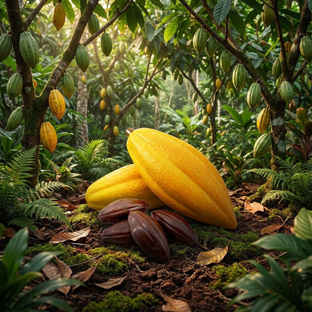 Milk chocolate cacao pod with pralines 100g