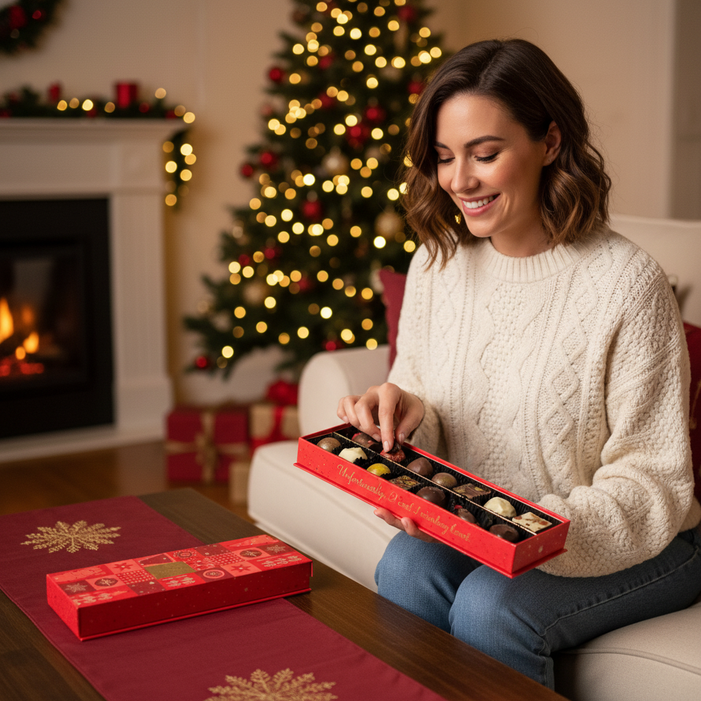 Christmas 14 pralines and truffles box ho-ho-ho 225g