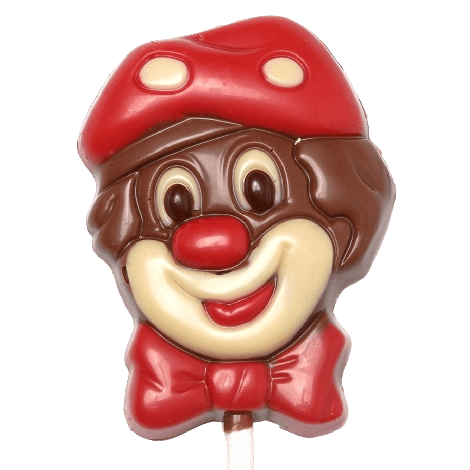 Milk chocolate clown lollipop 30g