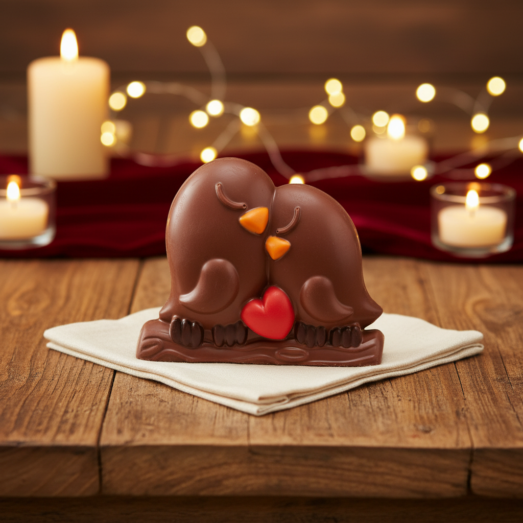 Milk chocolate love birds 150g