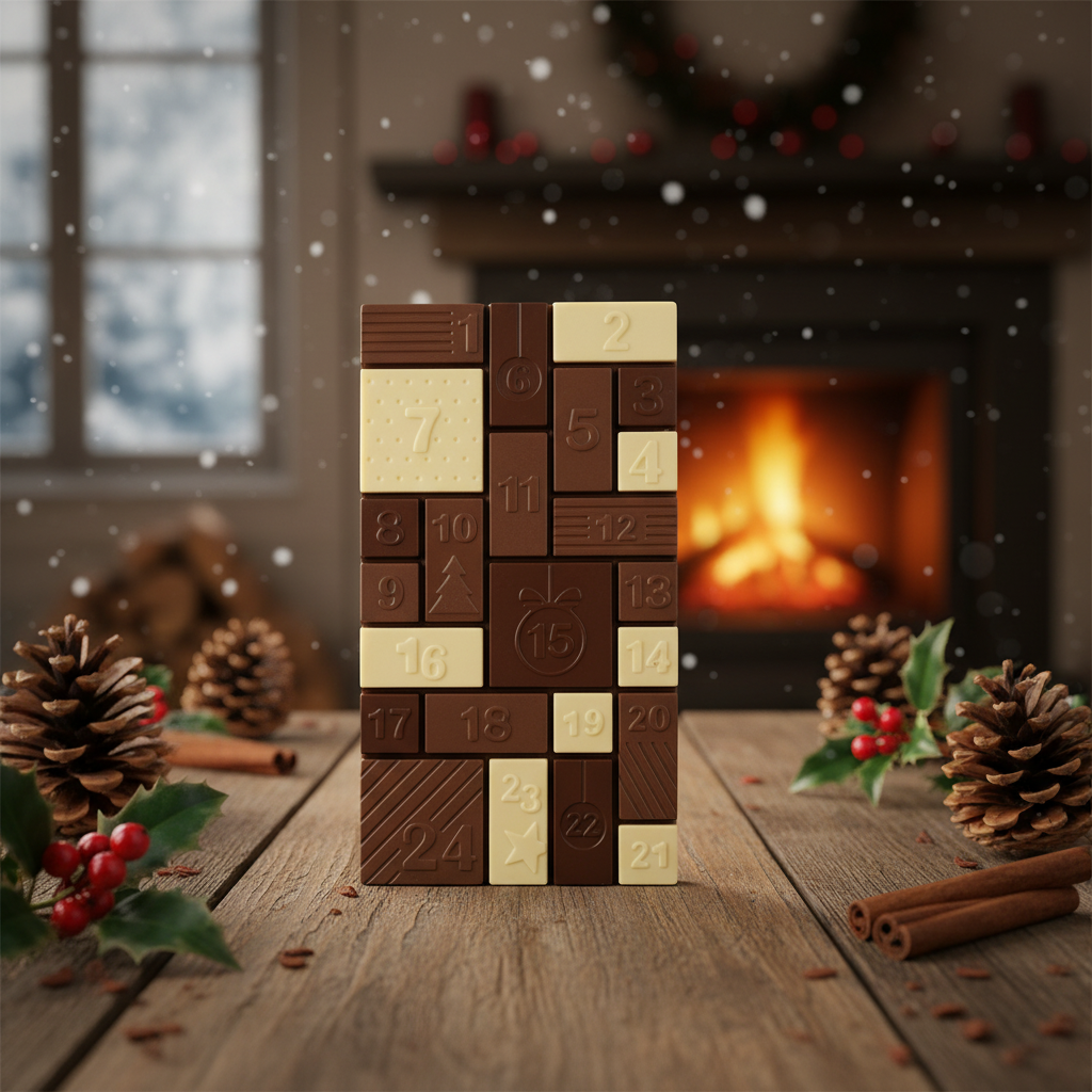 Milk chocolate Christmas advent calendar bar 200g