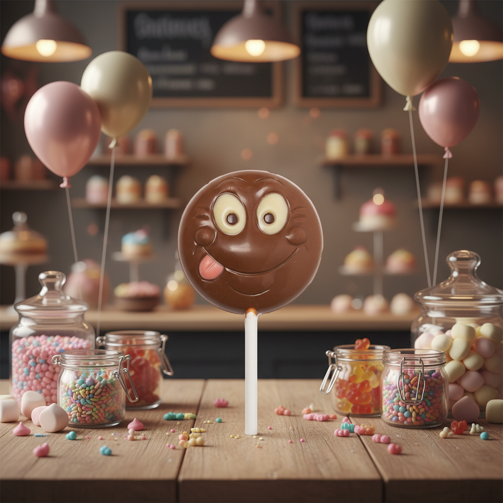 Milk chocolate lollipop smiley 20g