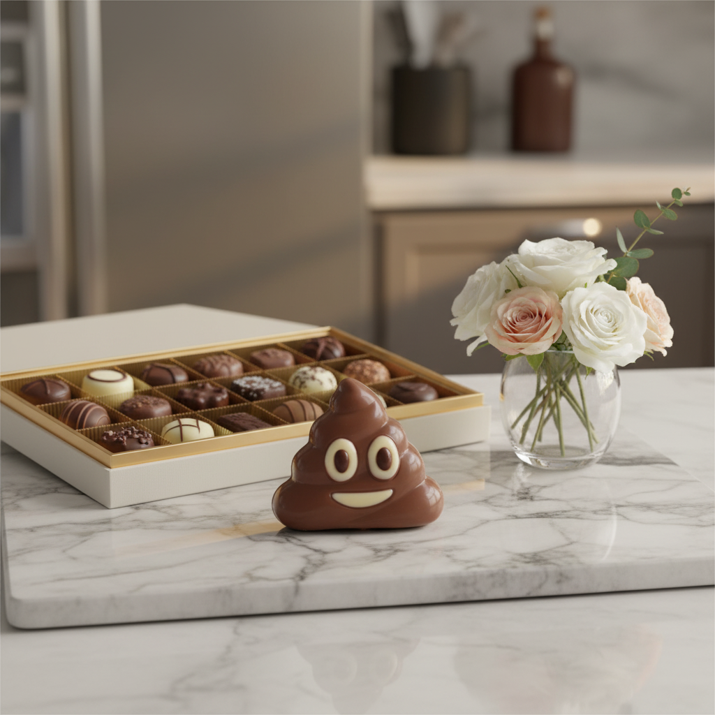 Milk chocolate emoji poo lollipop 30g