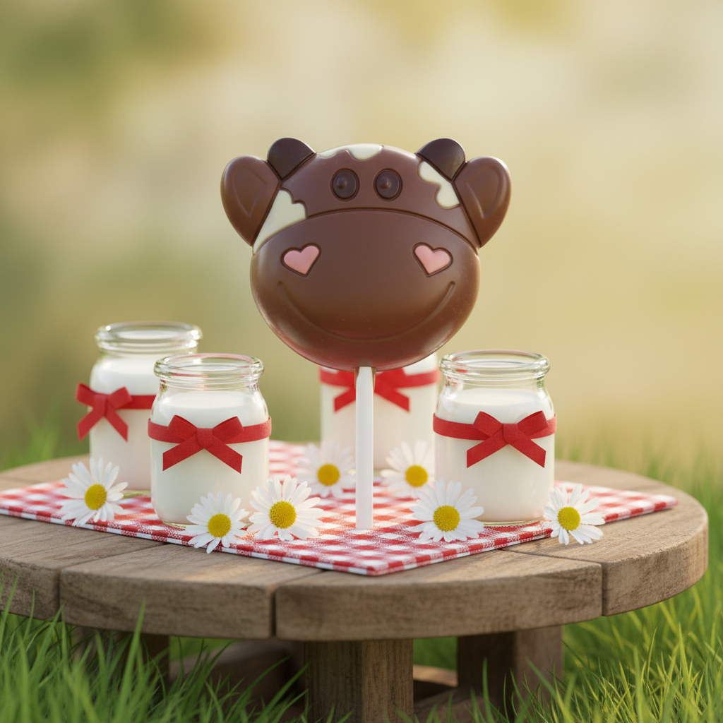 Milk chocolate cow lollipop 20g