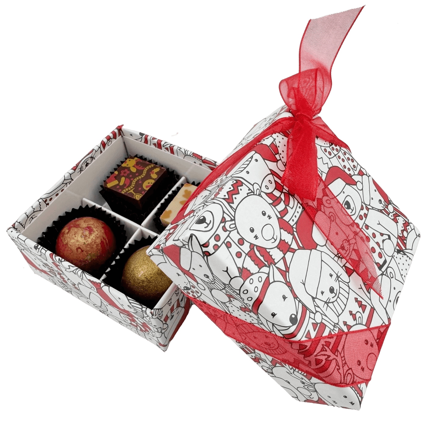 Christmas box 4 pralines 50g