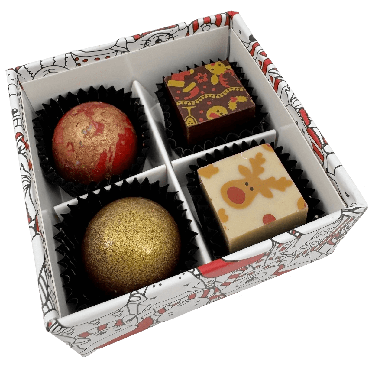 Christmas box 4 pralines 50g