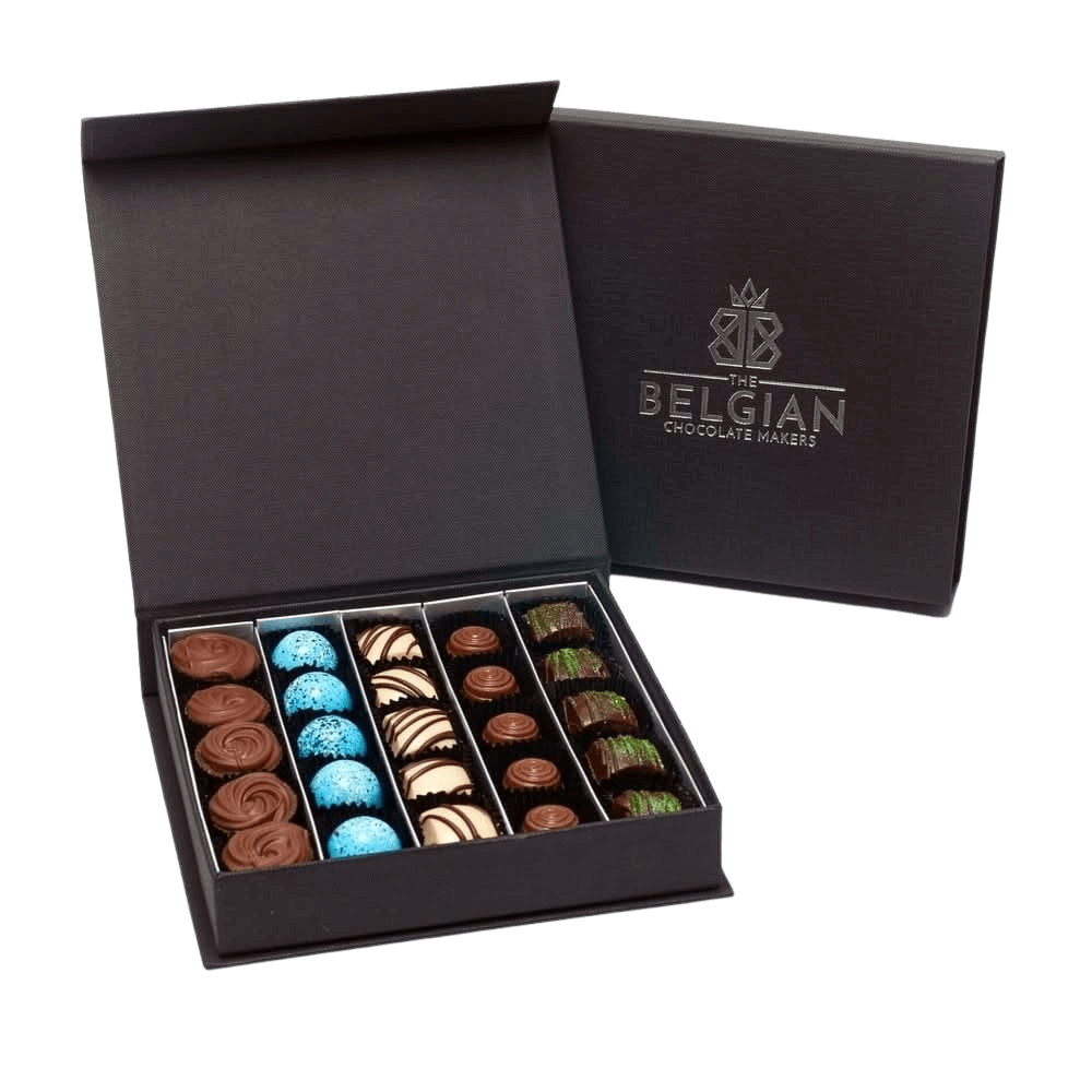 Luxury box of 25 chocolate pralines