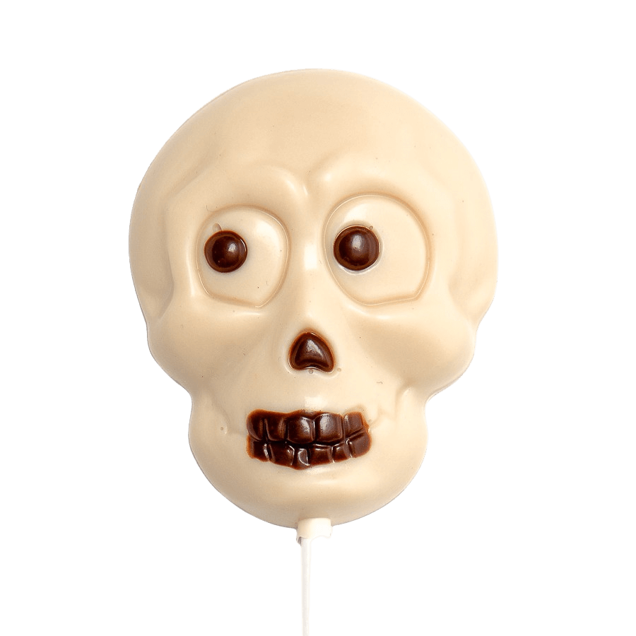 White chocolate skull lollipop