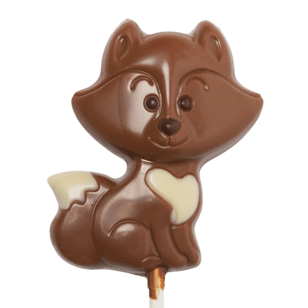 Milk chocolate fox lollipop 30g