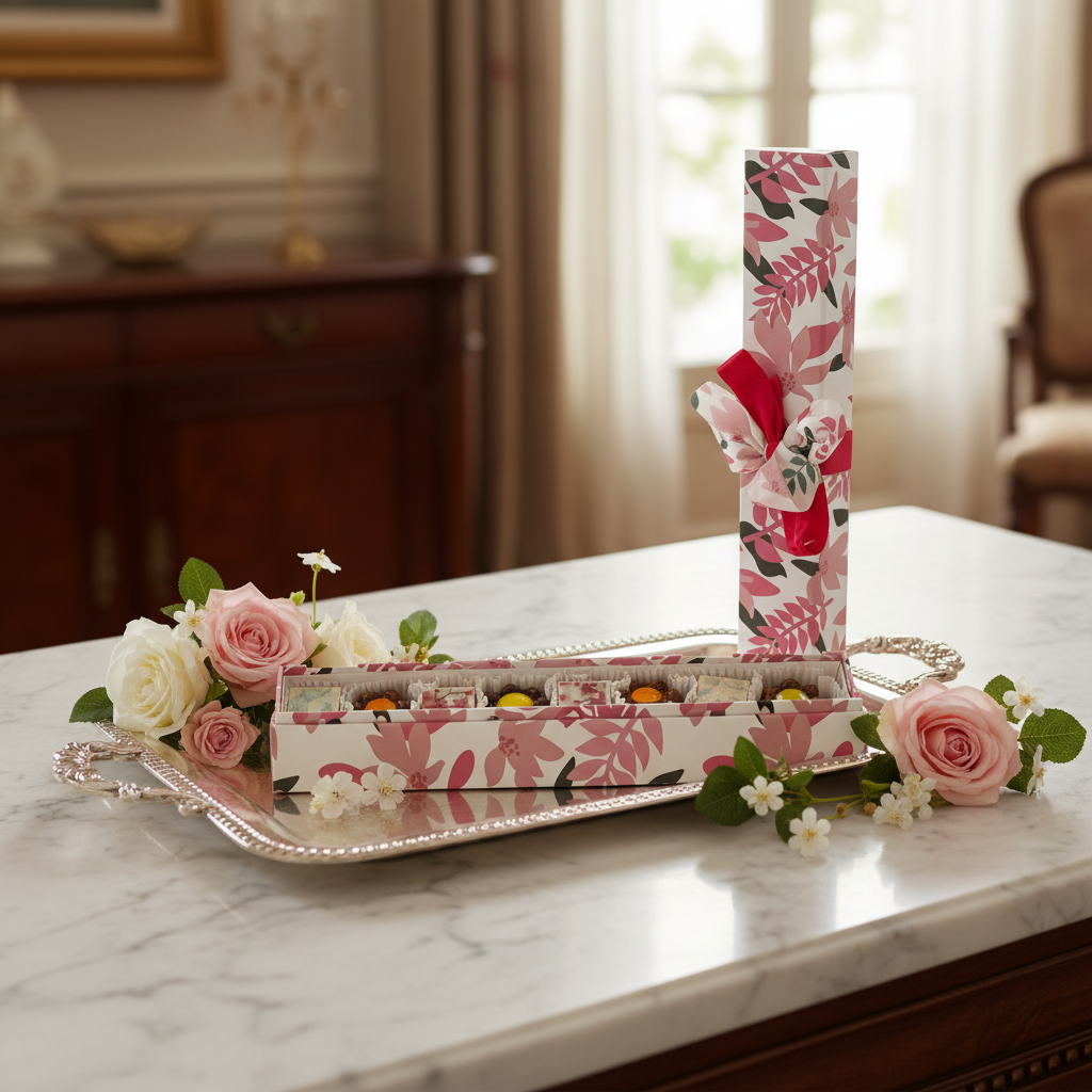 Spring box of 7 pralines 135g