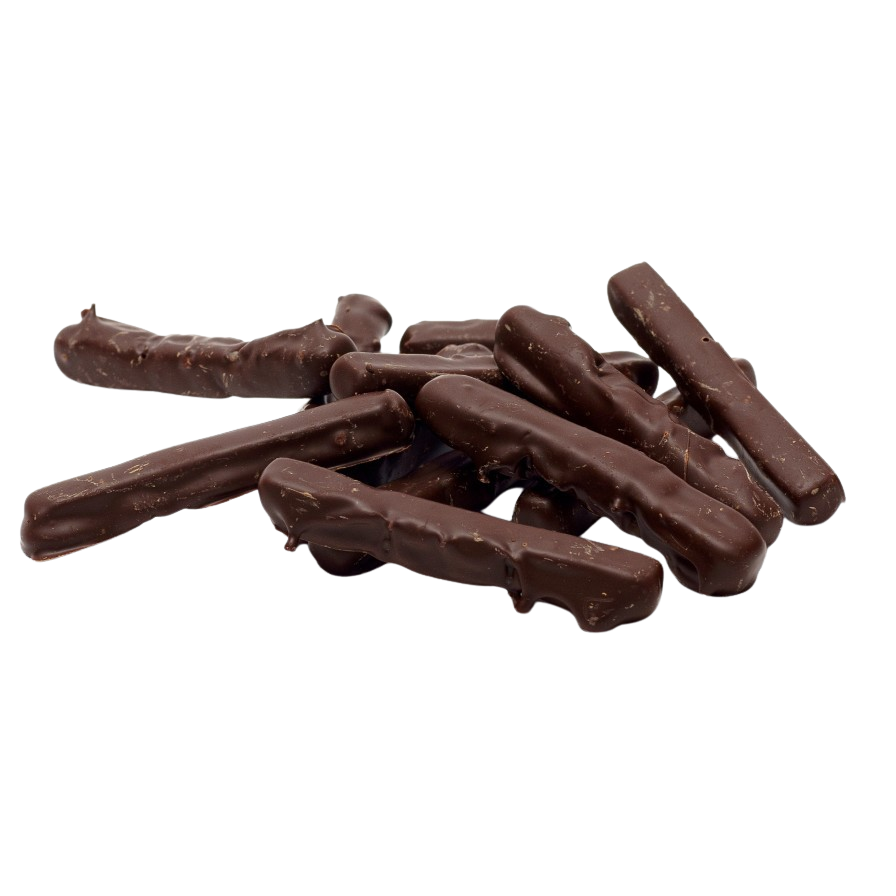 Candied orange peels dipped in chocolate