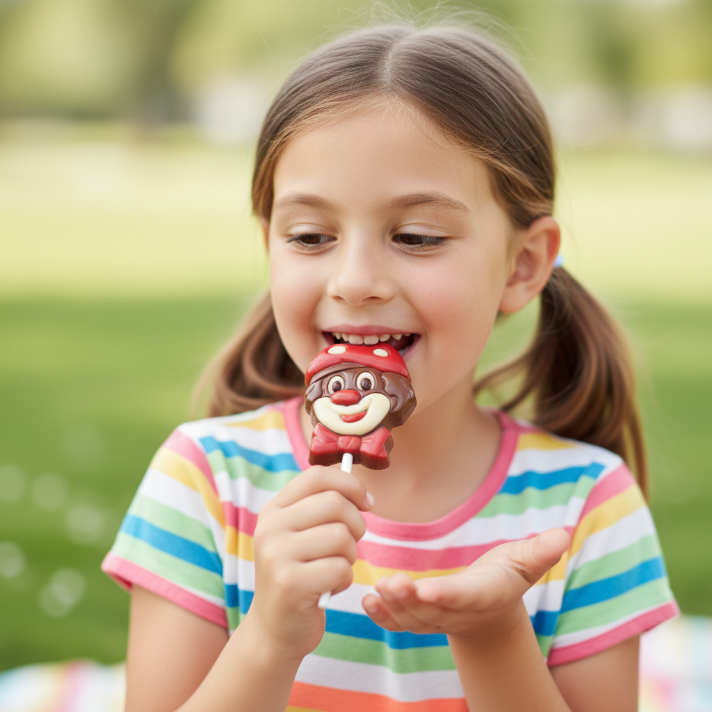 Milk chocolate clown lollipop 30g