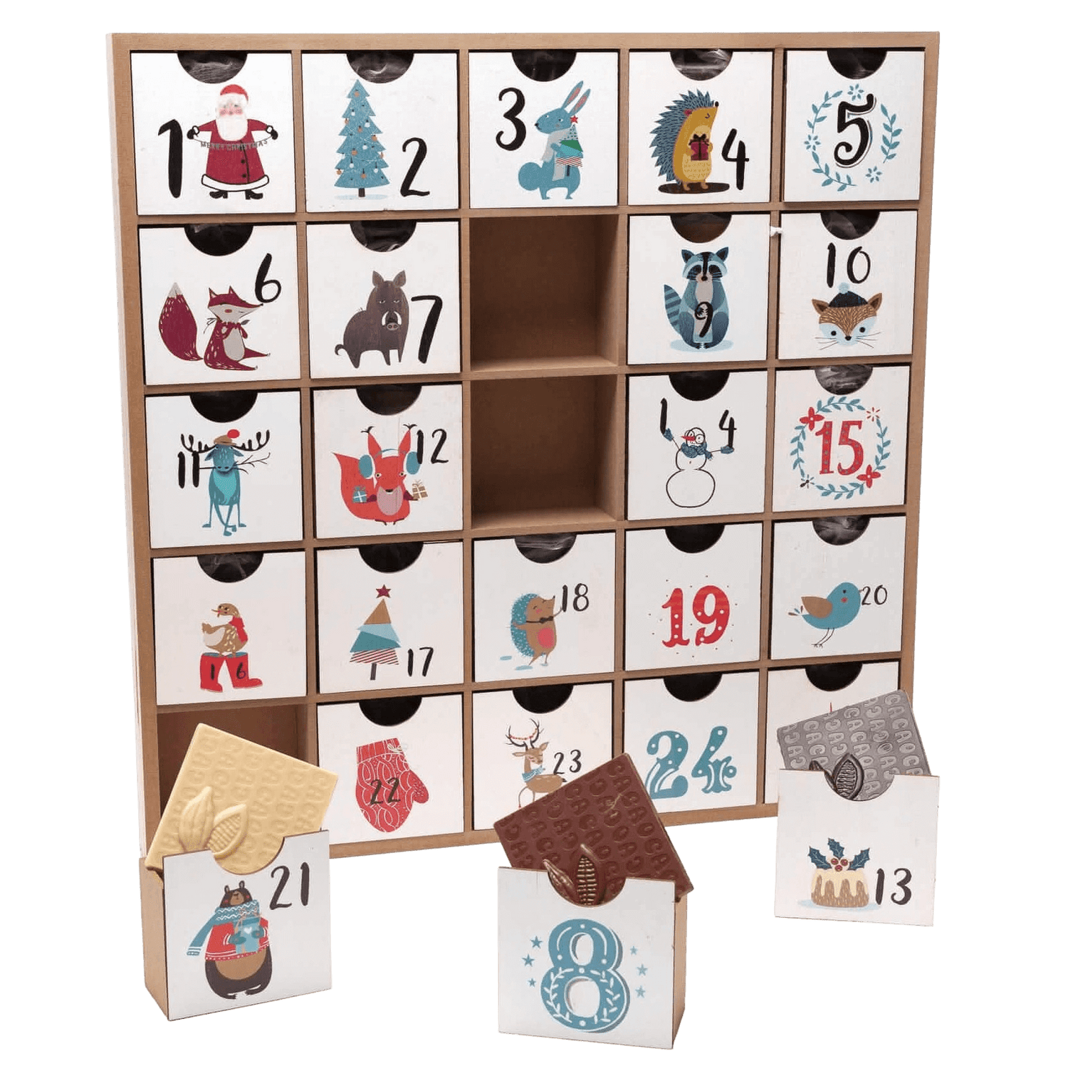 Wooden advent calendar origin 1 Kg