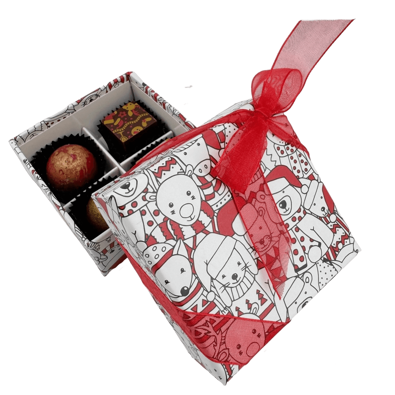 Christmas box 4 pralines 50g