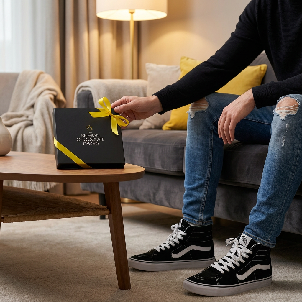 Black temptation box of 9 chocolate pralines 135g