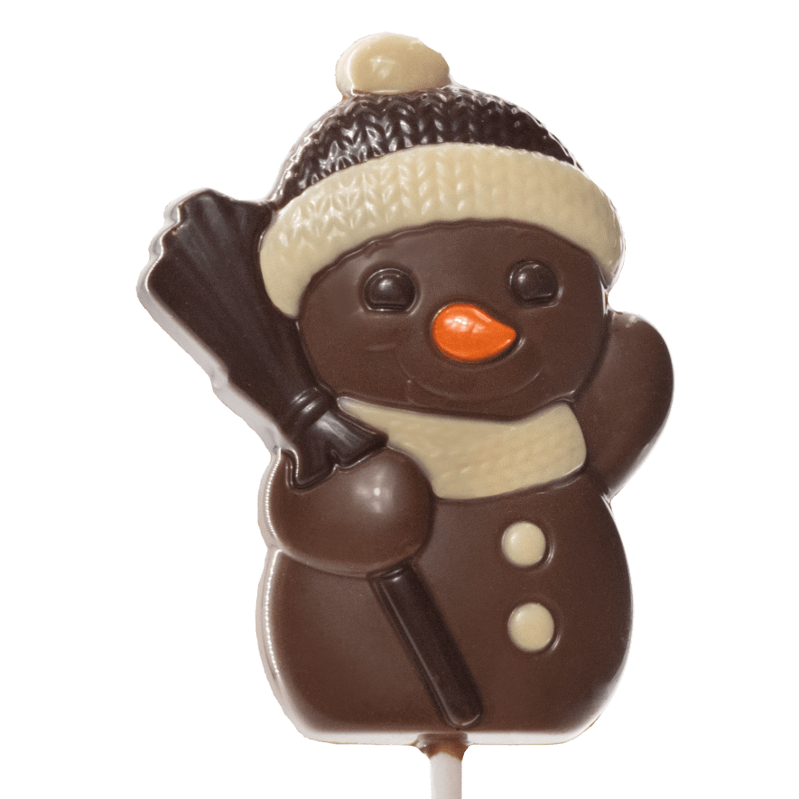 Milk chocolate snowman lollipop 25g