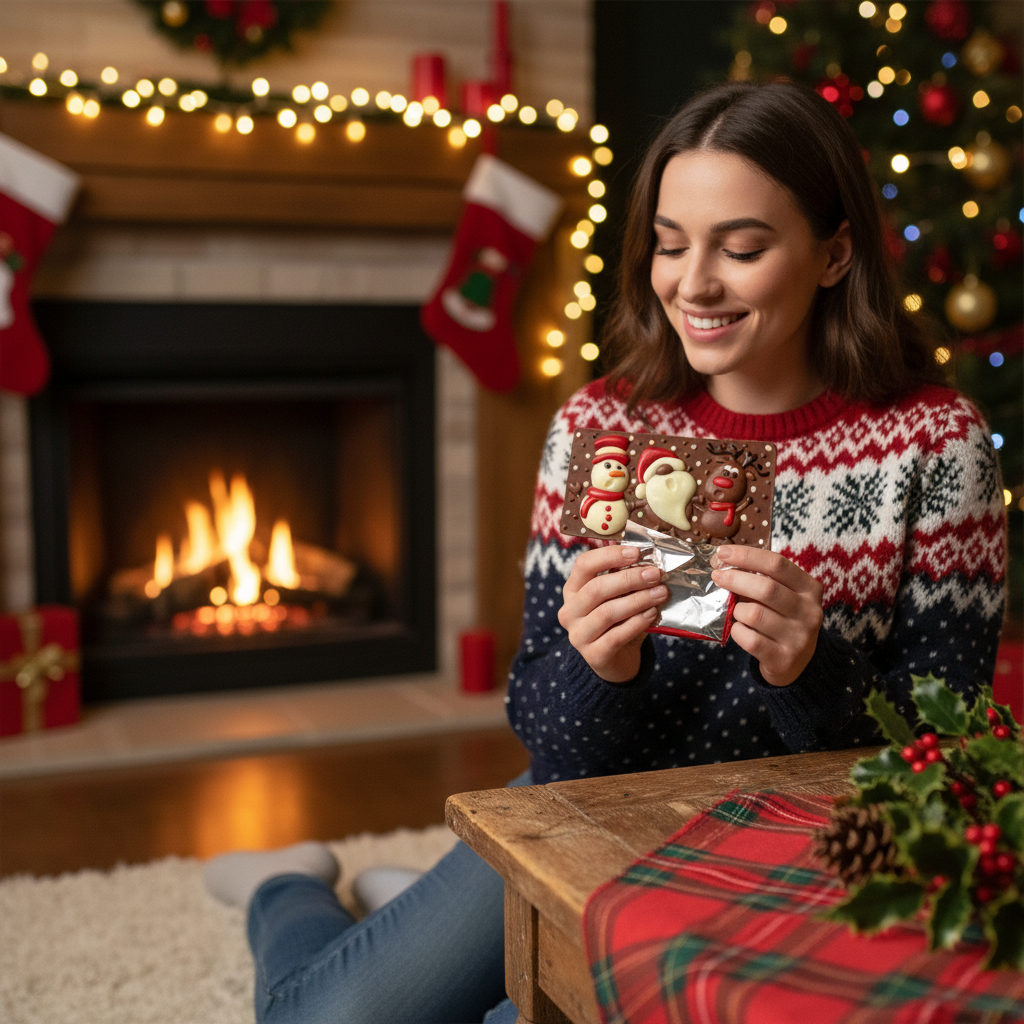 Milk chocolate Christmas friends bar 100g