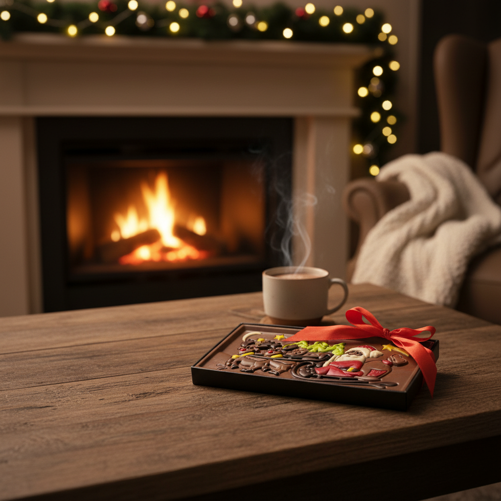 Milk chocolate Santa on a sledge bar 105g