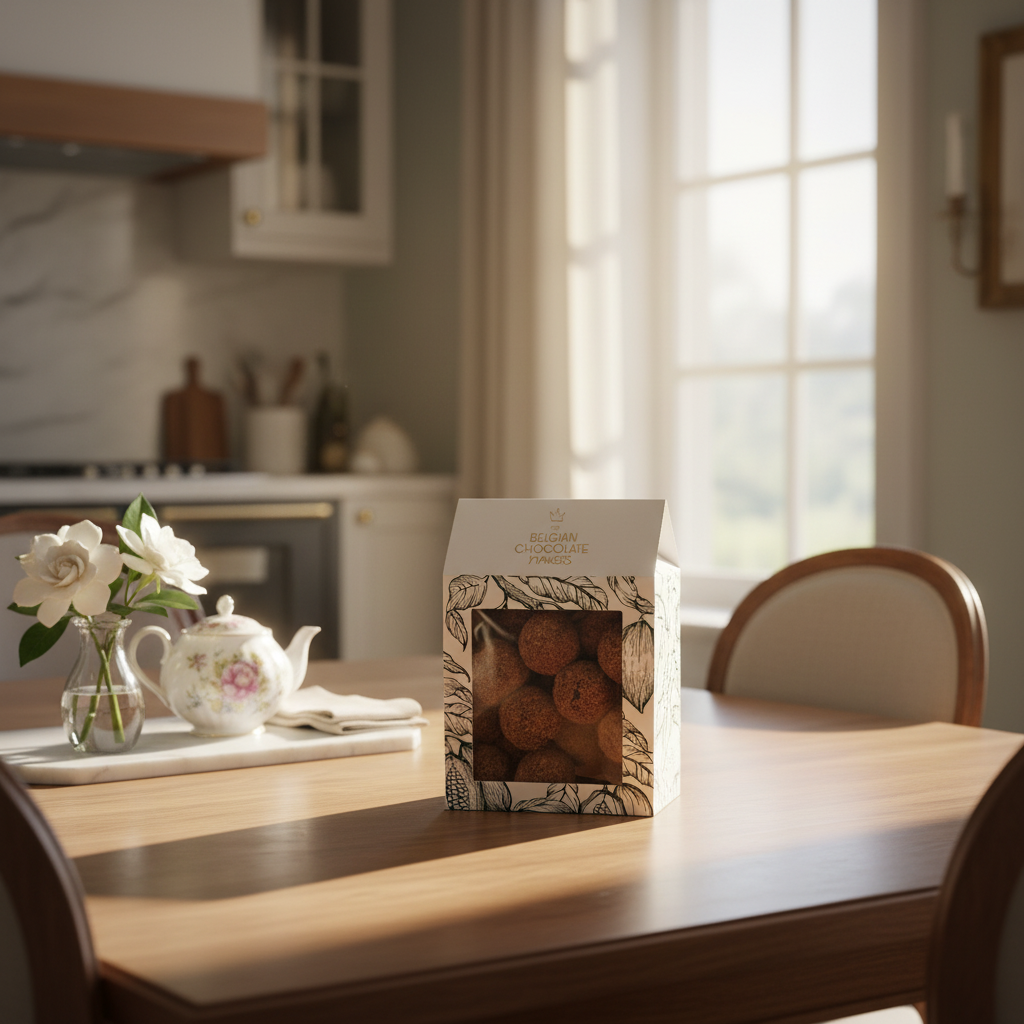 Pouch of Belgian truffles with speculoos coating 160g