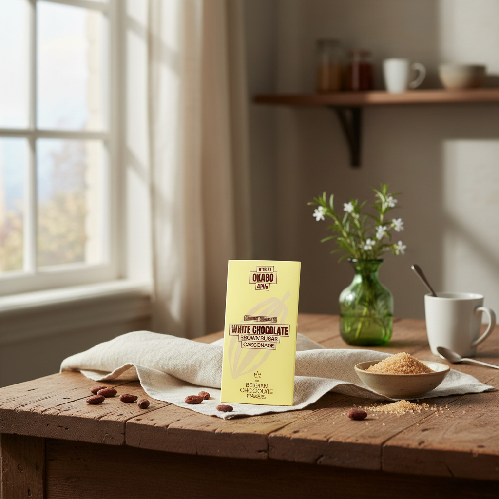 White chocolate bar brown sugar cassonade 41%