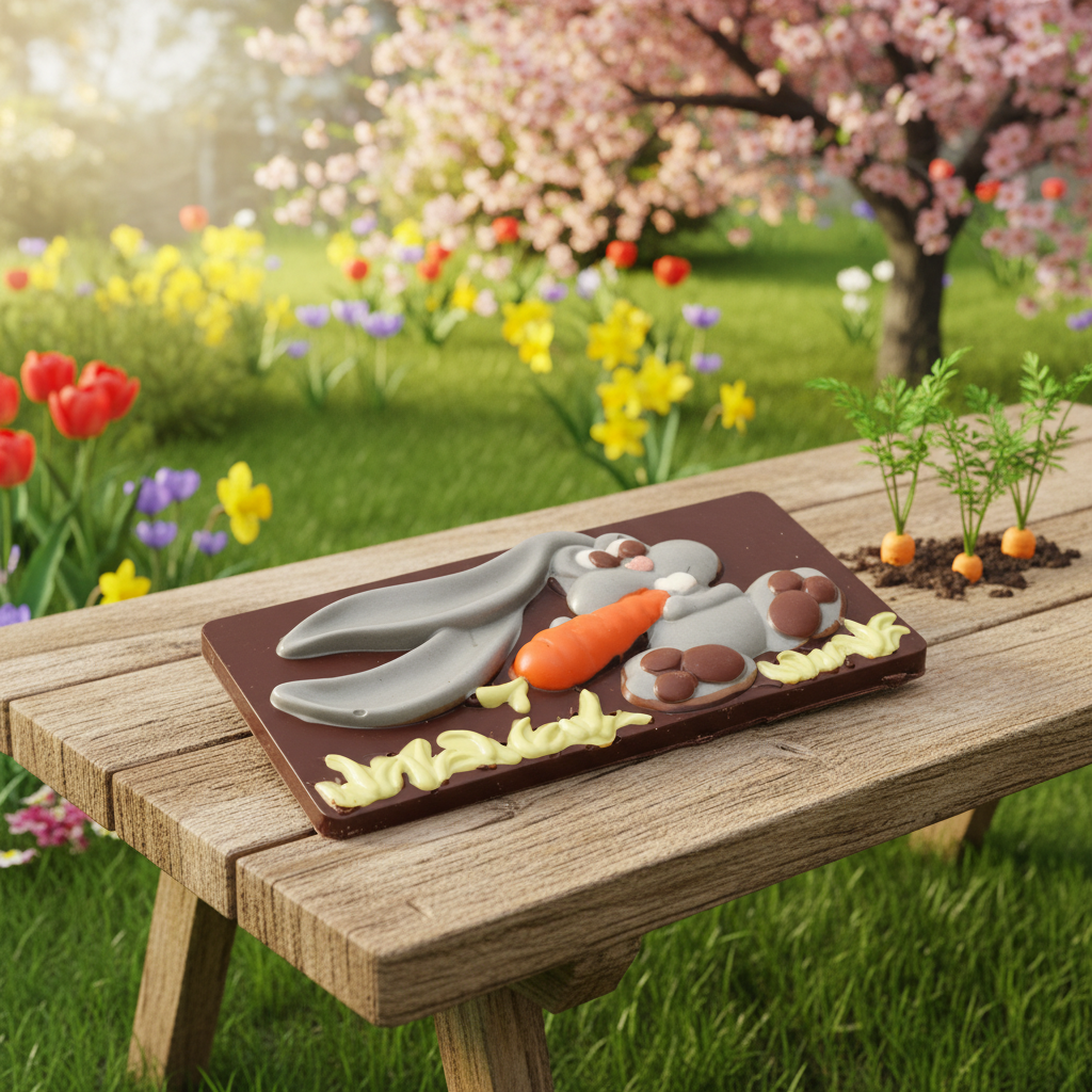 Dark chocolate Easter bunny bar 100g