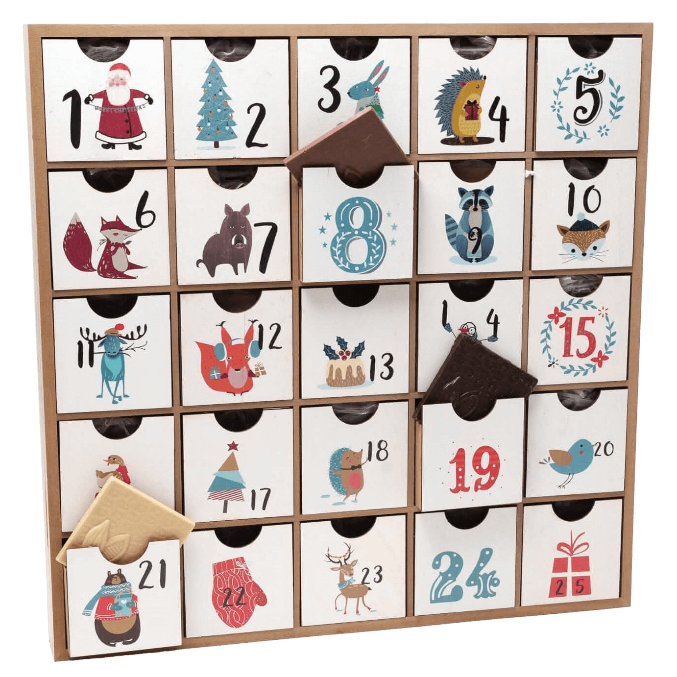 Wooden advent calendar origin 1 Kg