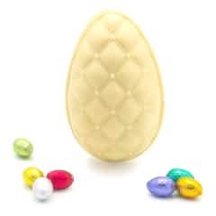 Elegant Easter egg with 5 eggs  (white) 320 Grs - The Belgian Chocolate Makers