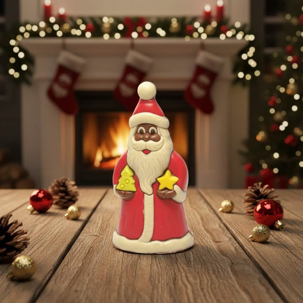 Milk chocolate Santa Claus with presents 200g