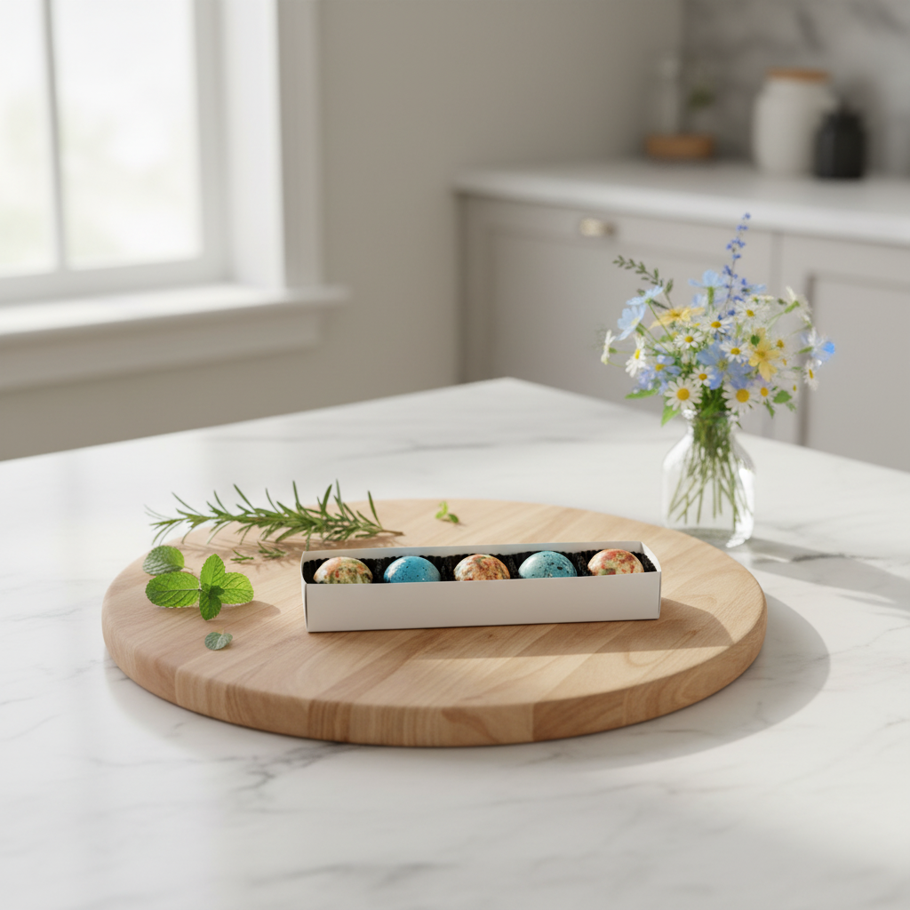 Stick of mango and salted caramel pralines