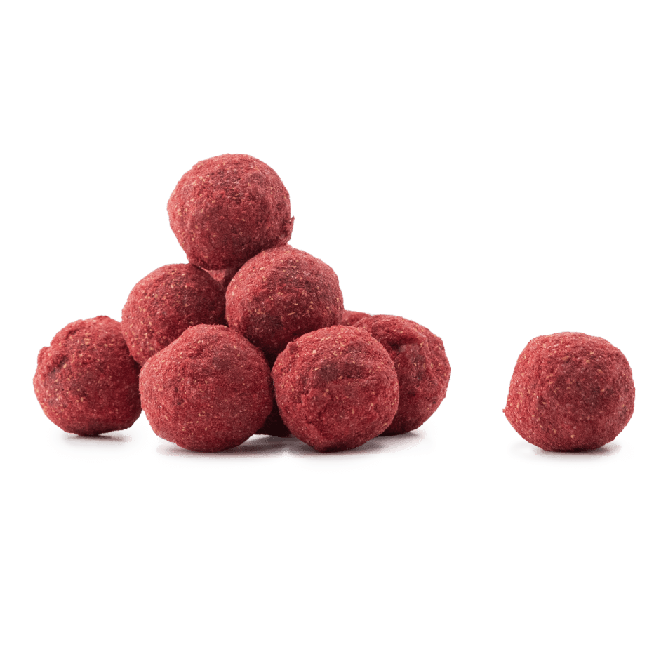Pouch of Belgian truffles with raspberry coating 160g